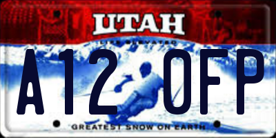 UT license plate A120FP