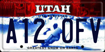 UT license plate A120FV