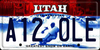 UT license plate A120LE