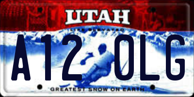 UT license plate A120LG