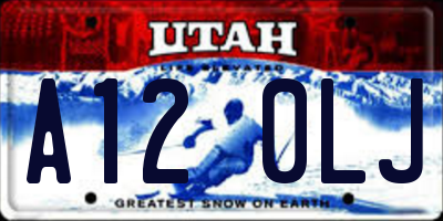 UT license plate A120LJ