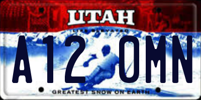 UT license plate A120MN