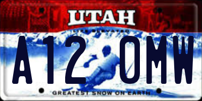 UT license plate A120MW