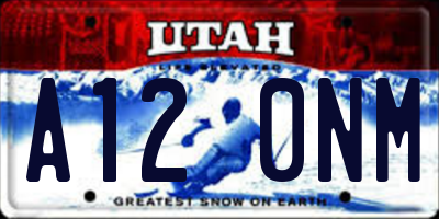UT license plate A120NM