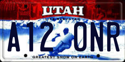 UT license plate A120NR