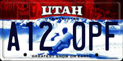 UT license plate A120PF