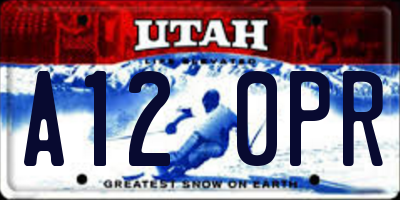UT license plate A120PR