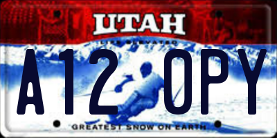 UT license plate A120PY