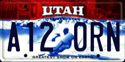 UT license plate A120RN