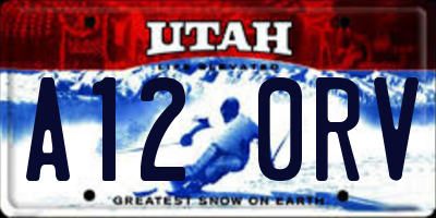 UT license plate A120RV