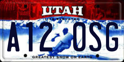 UT license plate A120SG
