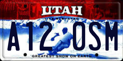 UT license plate A120SM