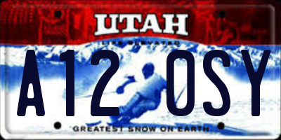 UT license plate A120SY