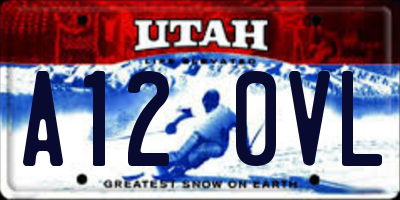UT license plate A120VL