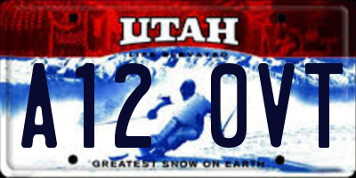 UT license plate A120VT