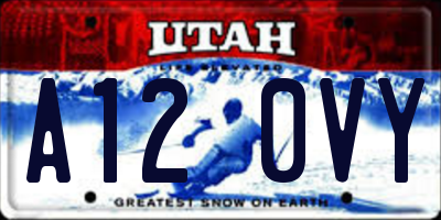 UT license plate A120VY