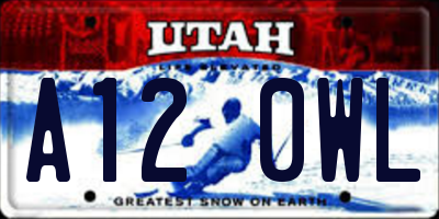 UT license plate A120WL