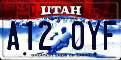 UT license plate A120YF