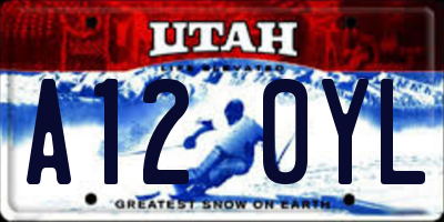 UT license plate A120YL