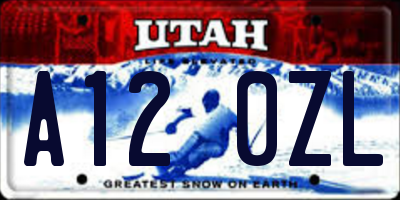UT license plate A120ZL