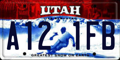 UT license plate A121FB