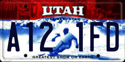 UT license plate A121FD