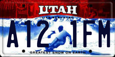 UT license plate A121FM