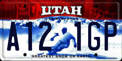 UT license plate A121GP