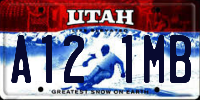 UT license plate A121MB