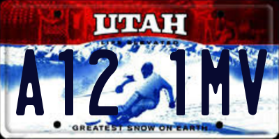 UT license plate A121MV