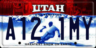 UT license plate A121MY