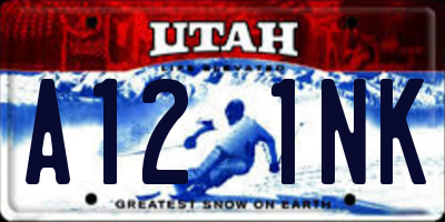 UT license plate A121NK