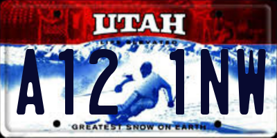 UT license plate A121NW