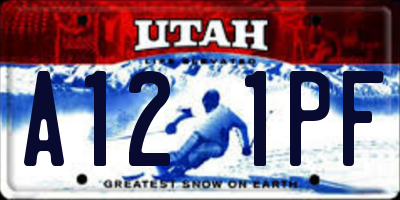 UT license plate A121PF