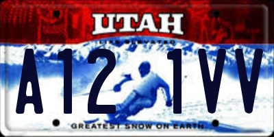UT license plate A121VV