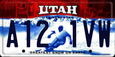 UT license plate A121VW