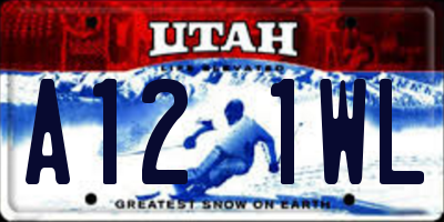 UT license plate A121WL