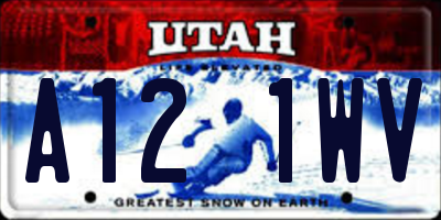 UT license plate A121WV