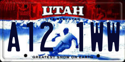 UT license plate A121WW