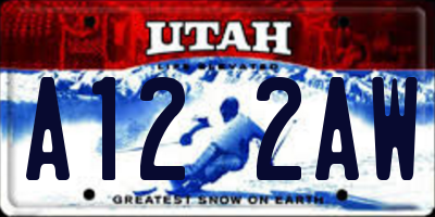 UT license plate A122AW