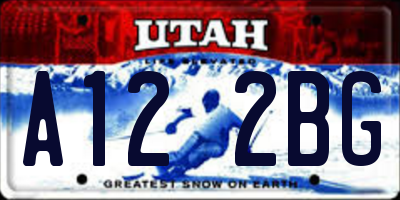 UT license plate A122BG
