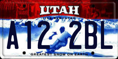 UT license plate A122BL