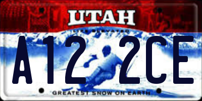 UT license plate A122CE