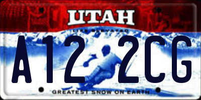 UT license plate A122CG
