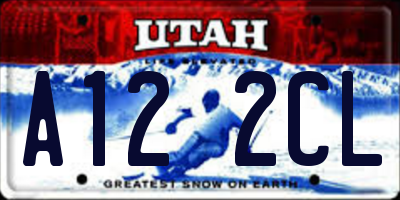 UT license plate A122CL