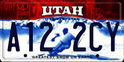 UT license plate A122CY