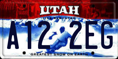 UT license plate A122EG