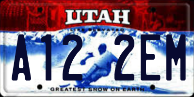 UT license plate A122EM