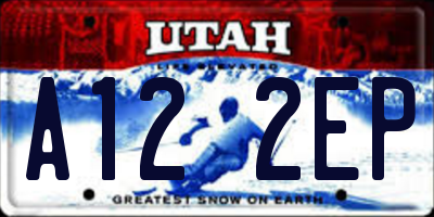 UT license plate A122EP