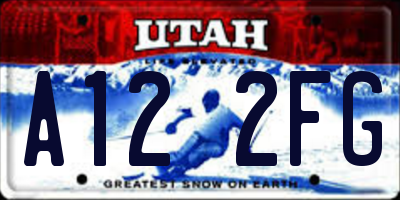 UT license plate A122FG